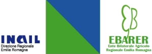 Logo INAIL Direzione Regionale Emilia Romagna - Logo EBARER Ente Bilaterale Agricolo Regionale Emilia Romagna