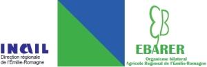 Logo INAIL Direction régionale de l’Émilie-Romagne - Logo EBARER Organisme bilatéral Agricole Régional de l’Émilie-Romagne